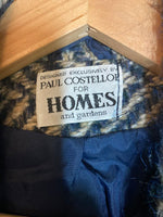 Paul Costelloe Pure New Wool Irish Tweed Navy & Taupe Long Sleeved Coat UK Size 16 - Ava & Iva