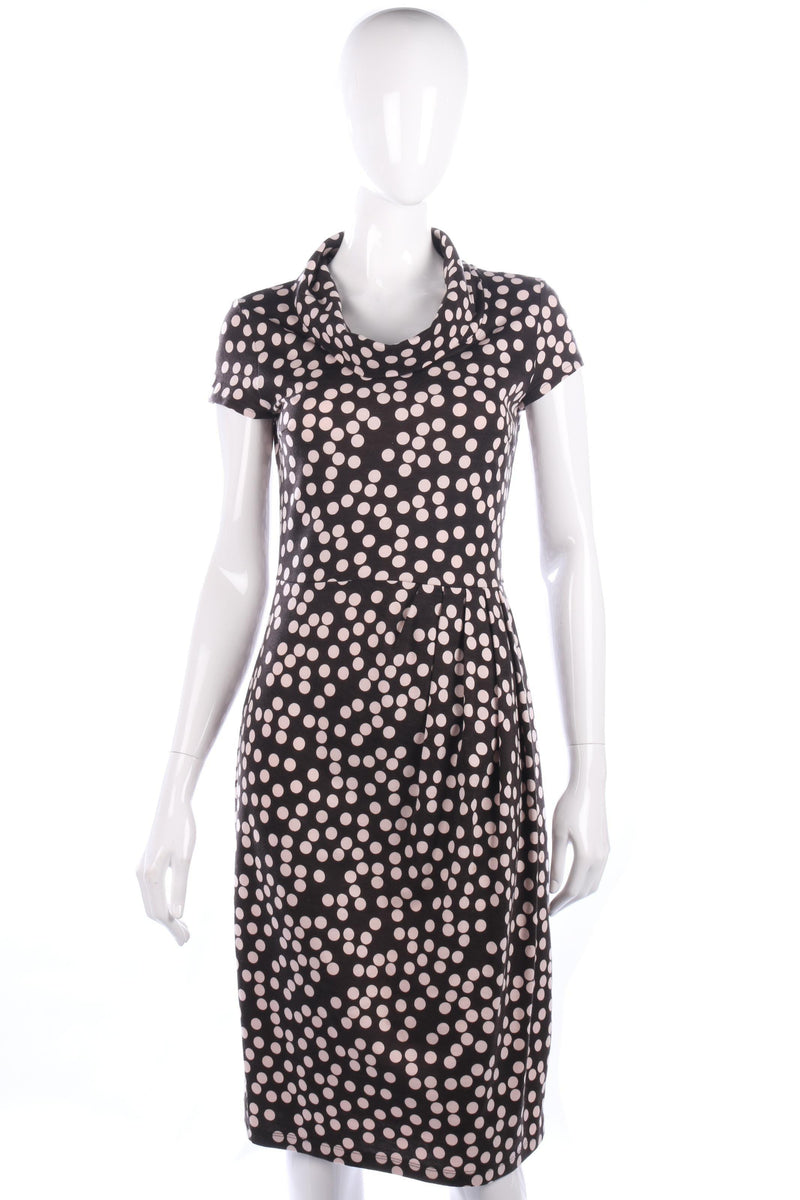 Fenn Wright Mason Polka Dot Pattern Dress Brown and Cream UK Size 10 - Ava & Iva