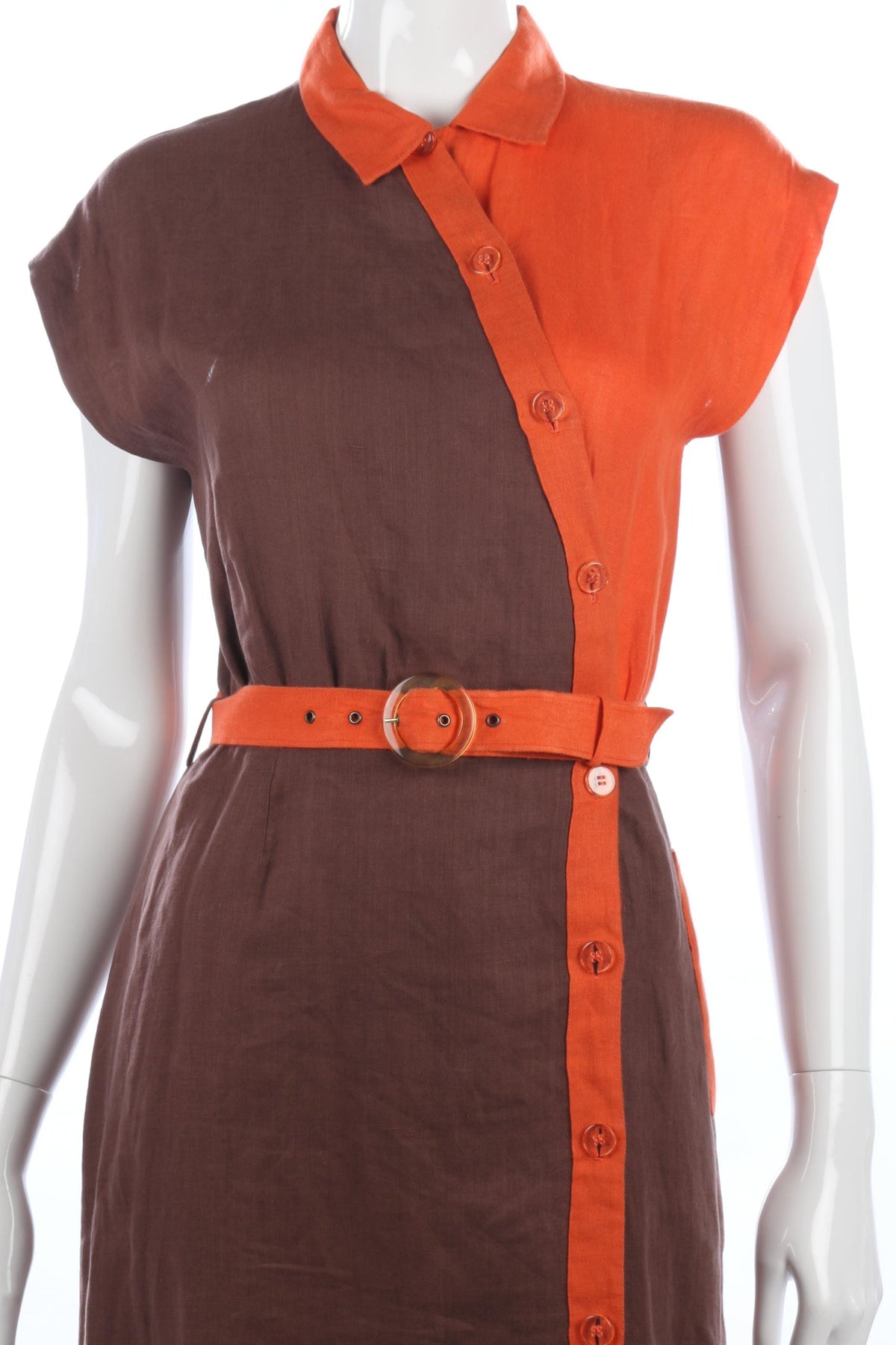 Fabulous vintage linen 1970's dress size S - Ava & Iva