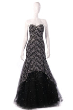 Mari Lee black and silver ballgown 