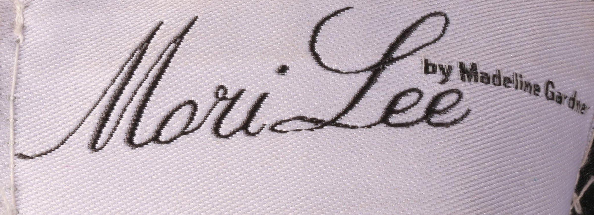 Mari Lee black and silver ballgown label