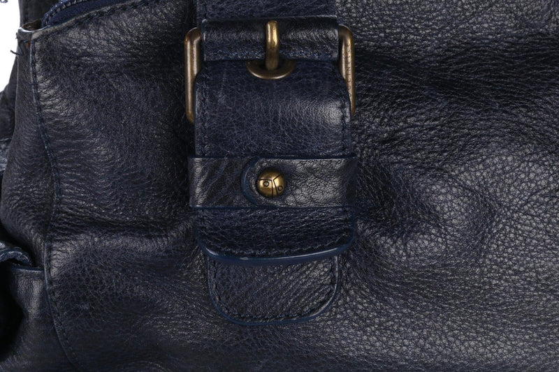 Genuine Coccinelle Leather Dark Blue Handbag - Ava & Iva