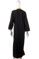  Black dress with gold motif back