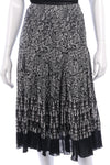 Renato Nucci Skirt Linen Black and Silver Patter with Beads Size UK 10 - Ava & Iva