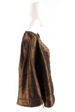 Beaded cape brown satin one size only - Ava & Iva