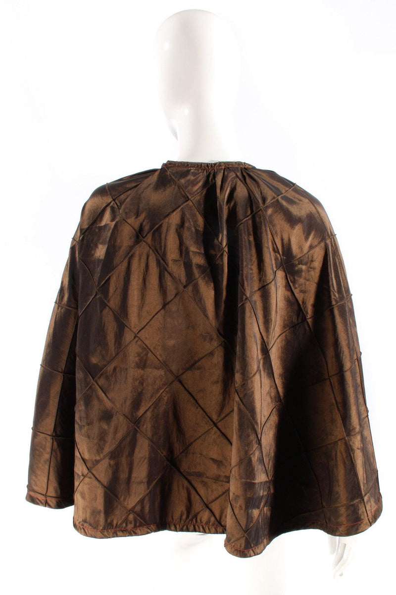 Beaded cape brown satin one size only - Ava & Iva