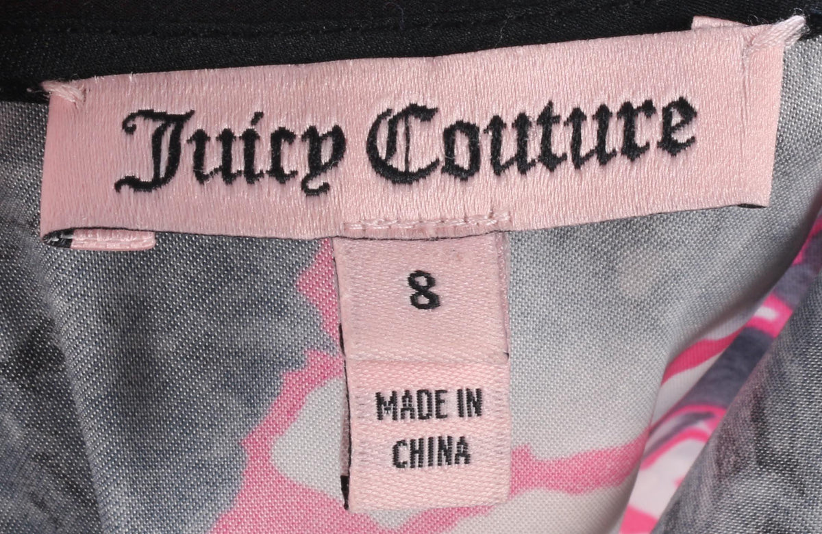 Juicy Couture grey and pink floral dress size 8 - Ava & Iva