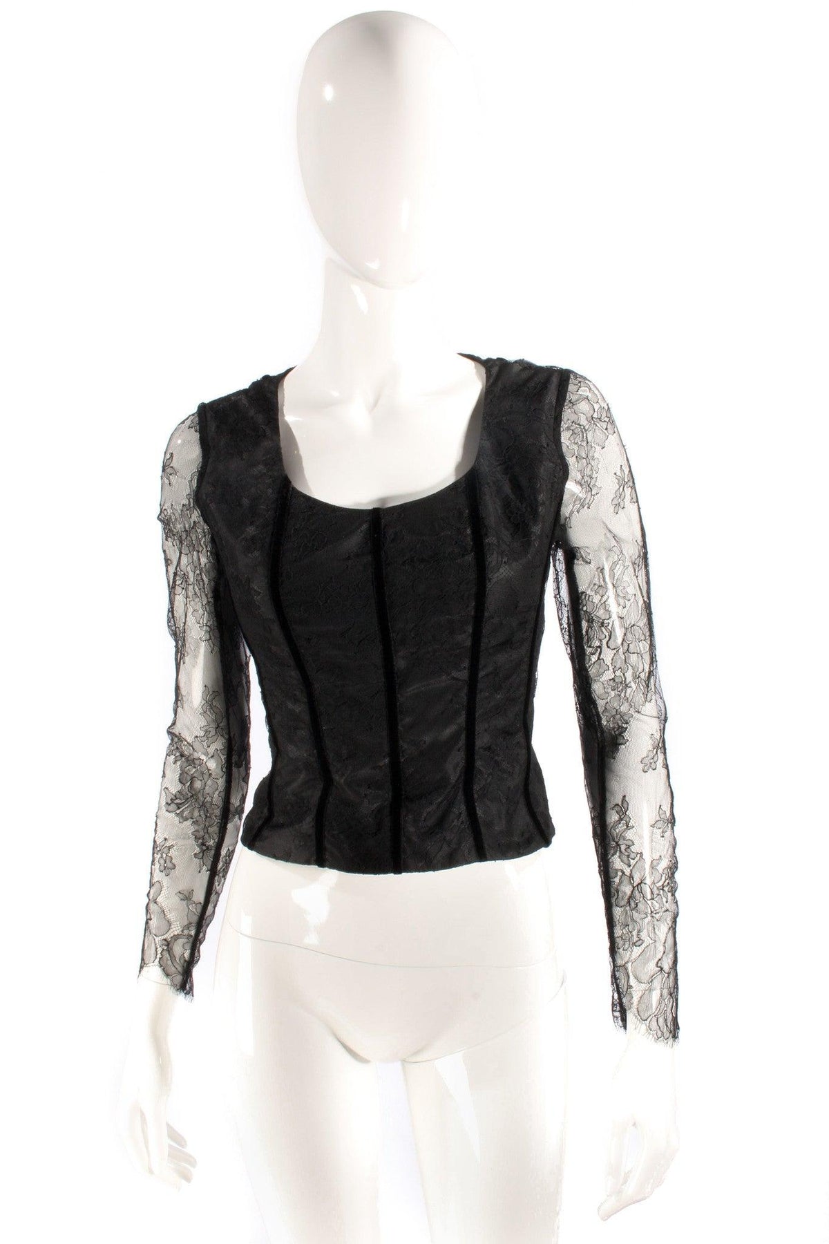 Le Garage Corset Top Black Lace Size 6 - Ava & Iva