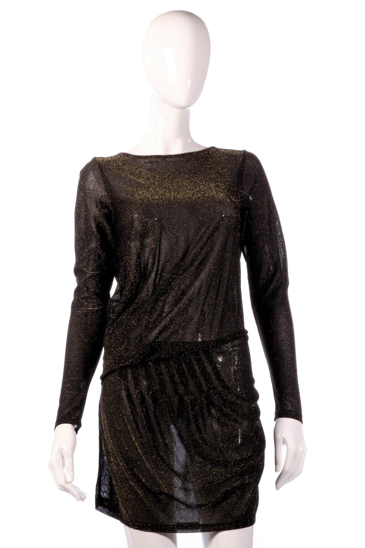Ted Baker Black and Gold Lurex Type Sparkly Dress Size 10 Ava & Iva Ted Baker Black and Gold Lurex Type Sparkly Dress Size 10 Ava & Iva