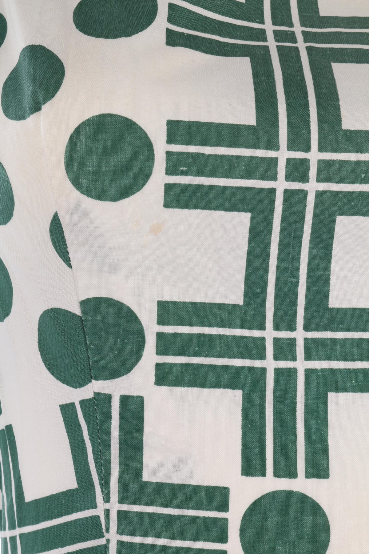Cotton vintage 1950/s green and white dress size 10 - Ava & Iva