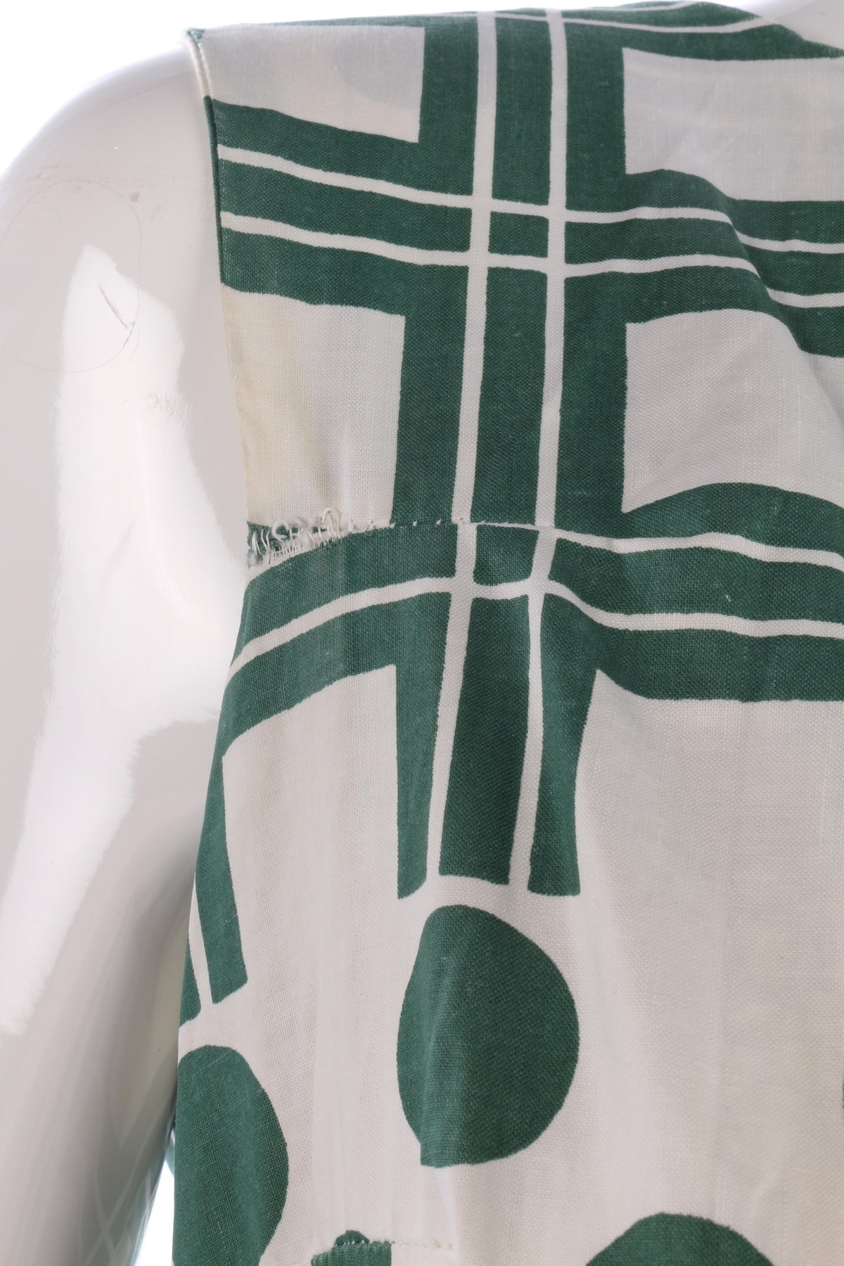 Cotton vintage 1950/s green and white dress size 10 - Ava & Iva