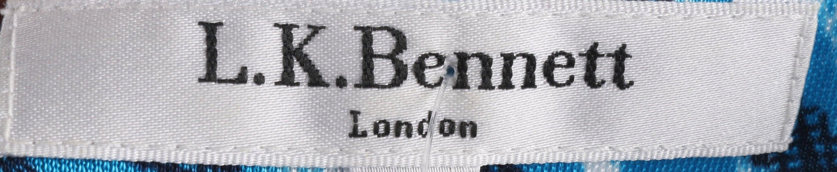 Fabulous L.K.Bennett Blue Animal Print Dress Size 10 - Ava & Iva