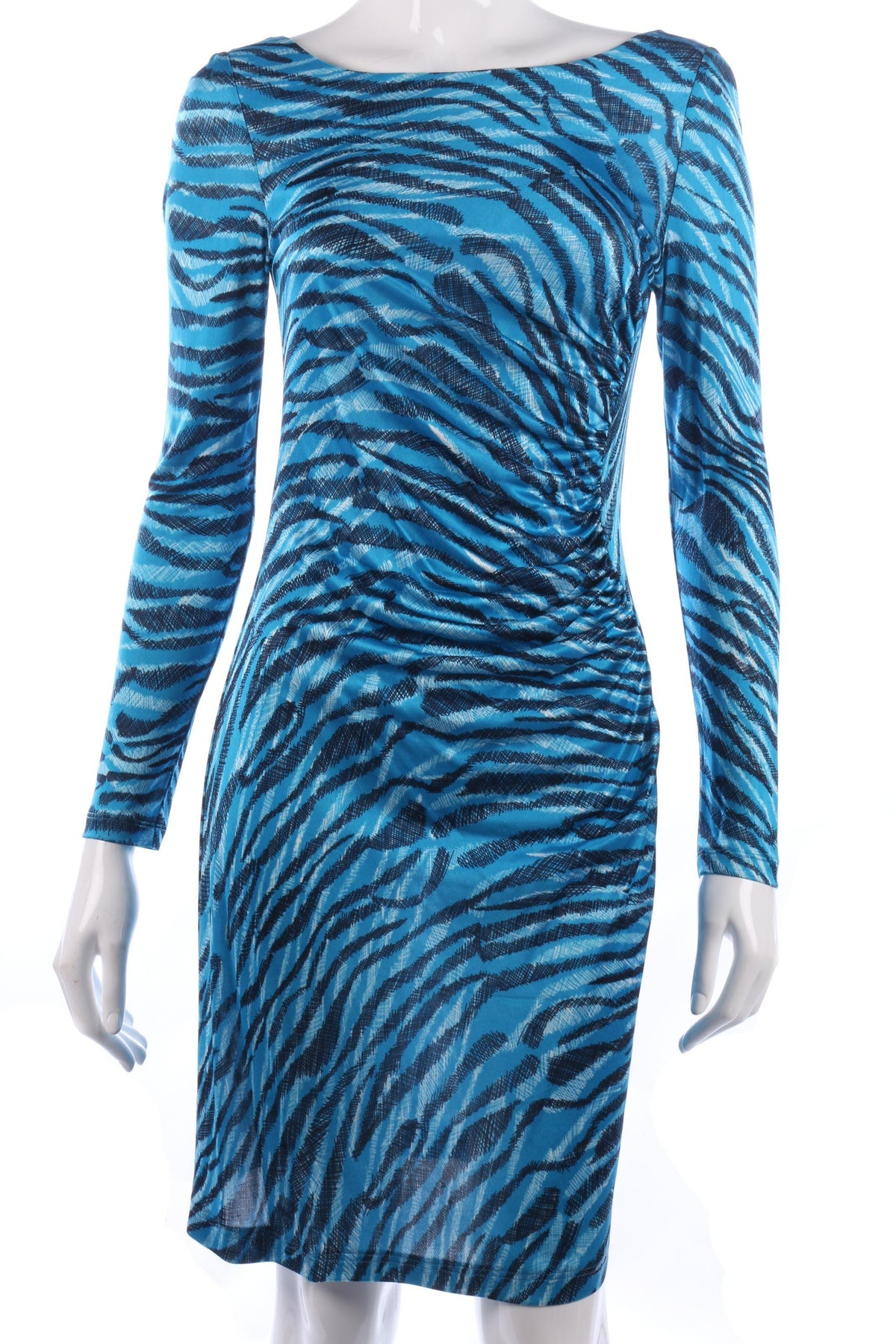 Fabulous L.K.Bennett Blue Animal Print Dress Size 10 - Ava & Iva