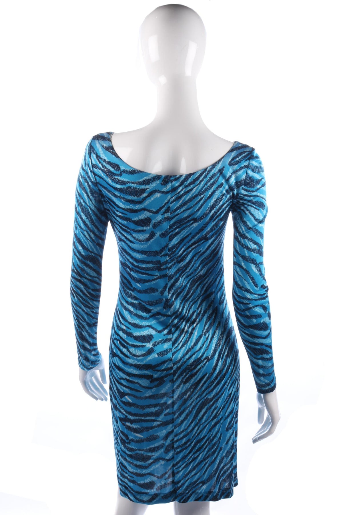 Fabulous L.K.Bennett Blue Animal Print Dress Size 10 - Ava & Iva