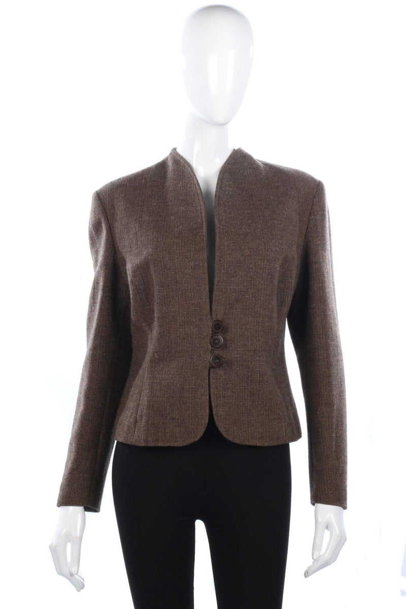 Cotswold Woollen Weavers Tailored Jacket Brown UK Size 14 - Ava & Iva
