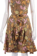Fabulous 1950's silk floral dress with detachable skirt - Ava & Iva