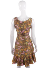 Fabulous 1950's silk floral dress with detachable skirt - Ava & Iva