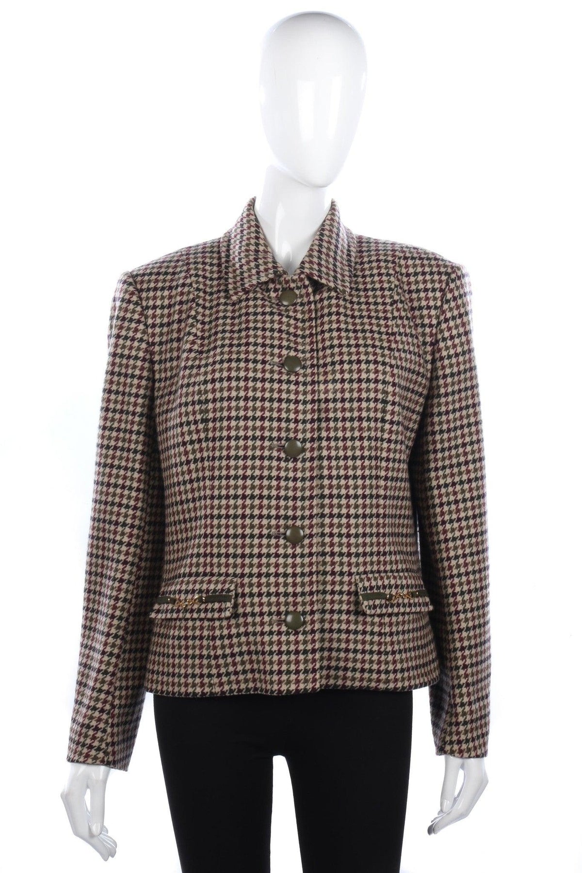Fabulous Aquascutum Jacket Brown Tones Check Size 12 - Ava & Iva