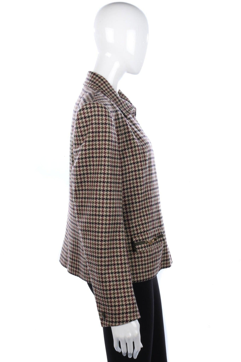 Fabulous Aquascutum Jacket Brown Tones Check Size 12 - Ava & Iva