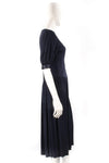 Albert Nipon Boutique Vintage Full Length Dress Navy Blue UK Size 10/12 - Ava & Iva