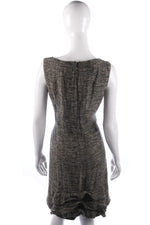 Jigsaw Linen Sleeveless Dress Grey Size 12 - Ava & Iva
