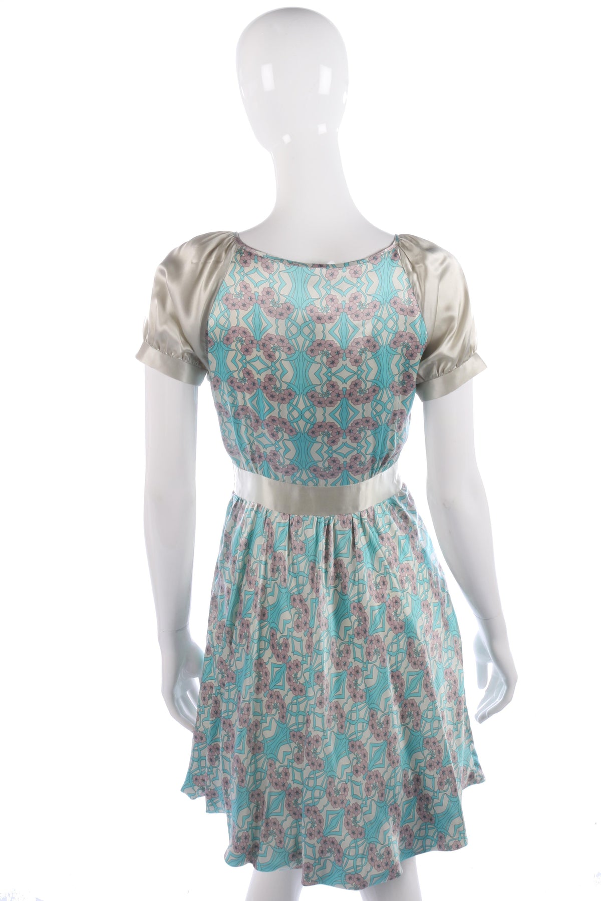 Delightful silk floral french dress size 8 - Ava & Iva