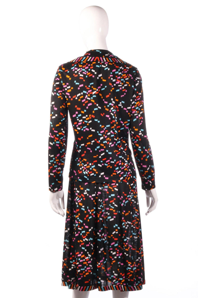 Tricosa multi coloured dress and jacket back