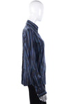 Dolce & Gabbana Cotton Blue and Grey Striped Ladies Shirt IT44 UK 12 - Ava & Iva