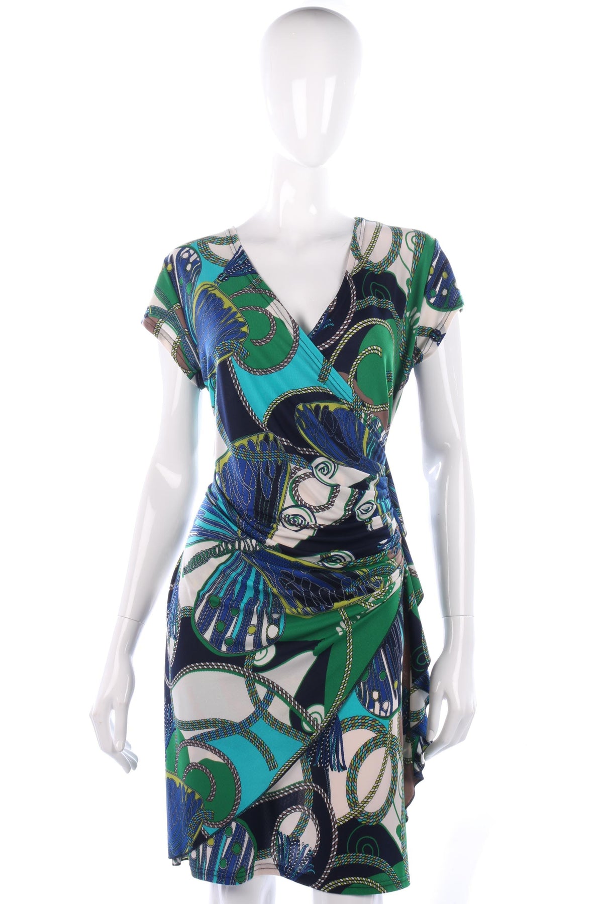 Jus D'Orange Paris blue and green dress size 12/14 - Ava & Iva