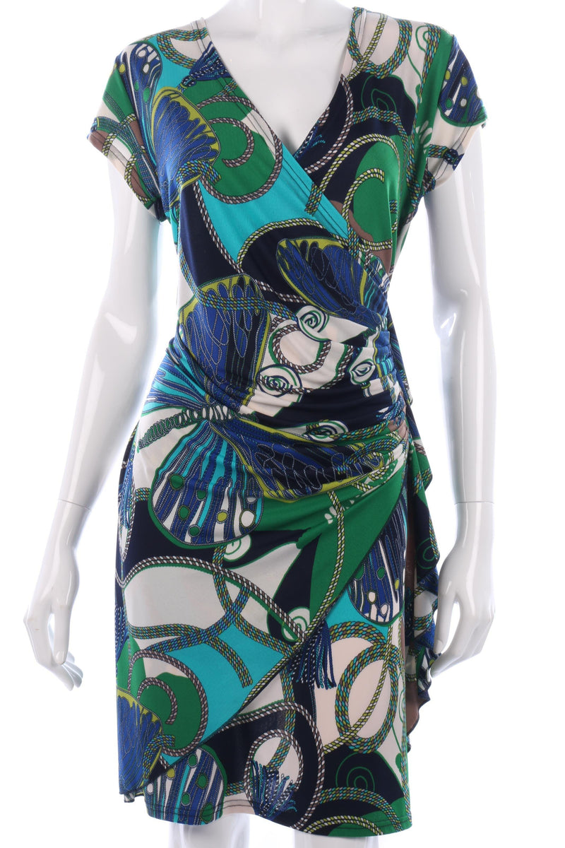 Jus D'Orange Paris blue and green dress size 12/14 - Ava & Iva