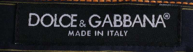 Dolce & Gabbana Cotton Ladies Shirt Dark Blue and Orange Stripe IT42 UK10 - Ava & Iva