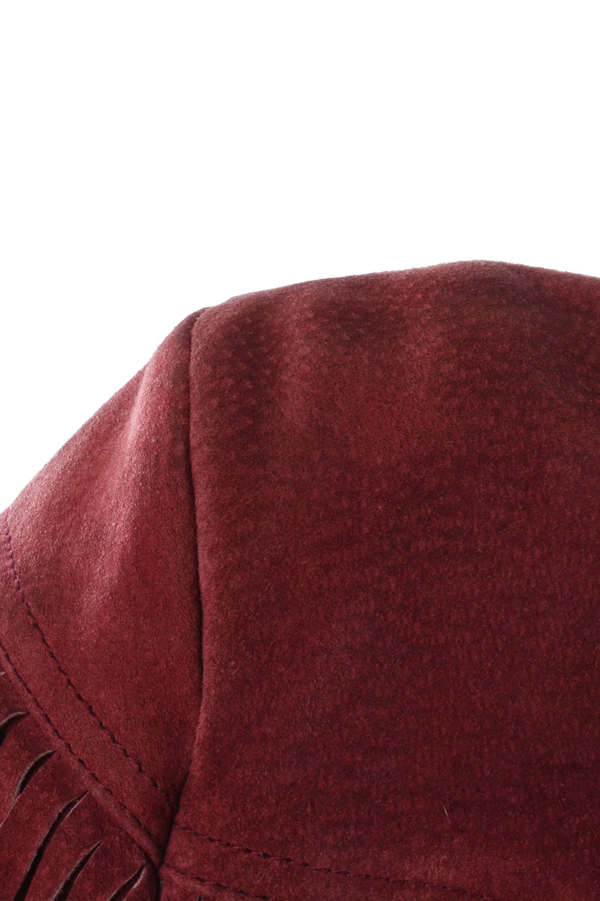 Outer Edge Suede Jacket with Finge Detail Zip Up Dusky Pink Size 12 - Ava & Iva