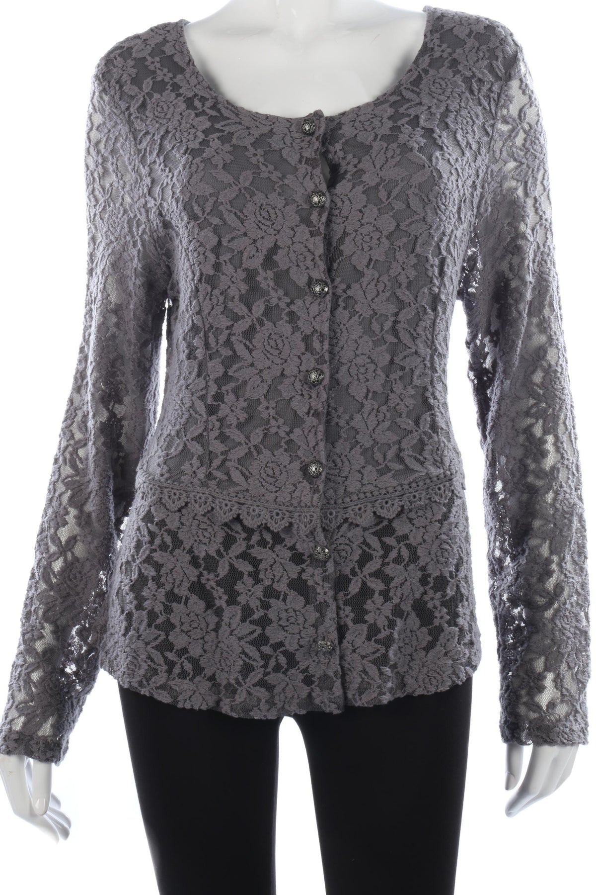 CREAM Stella Cardigan Grey Lace BNWT Size XL - Ava & Iva