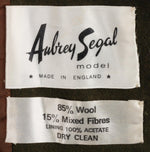 Aubrey Segal Model Wool Coat Khaki Wool. UK14 - Ava & Iva