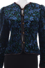 Lovely blue and green quilted vintage jacket size M - Ava & Iva