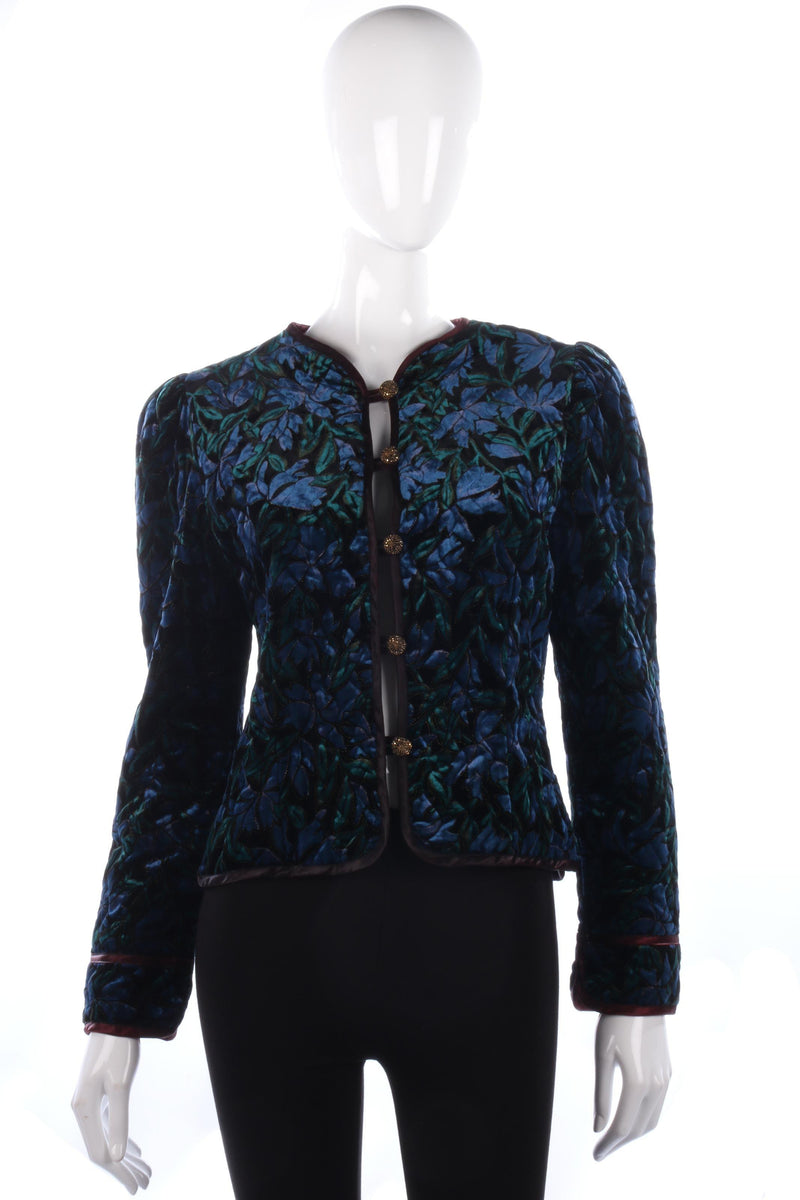 Lovely blue and green quilted vintage jacket size M - Ava & Iva