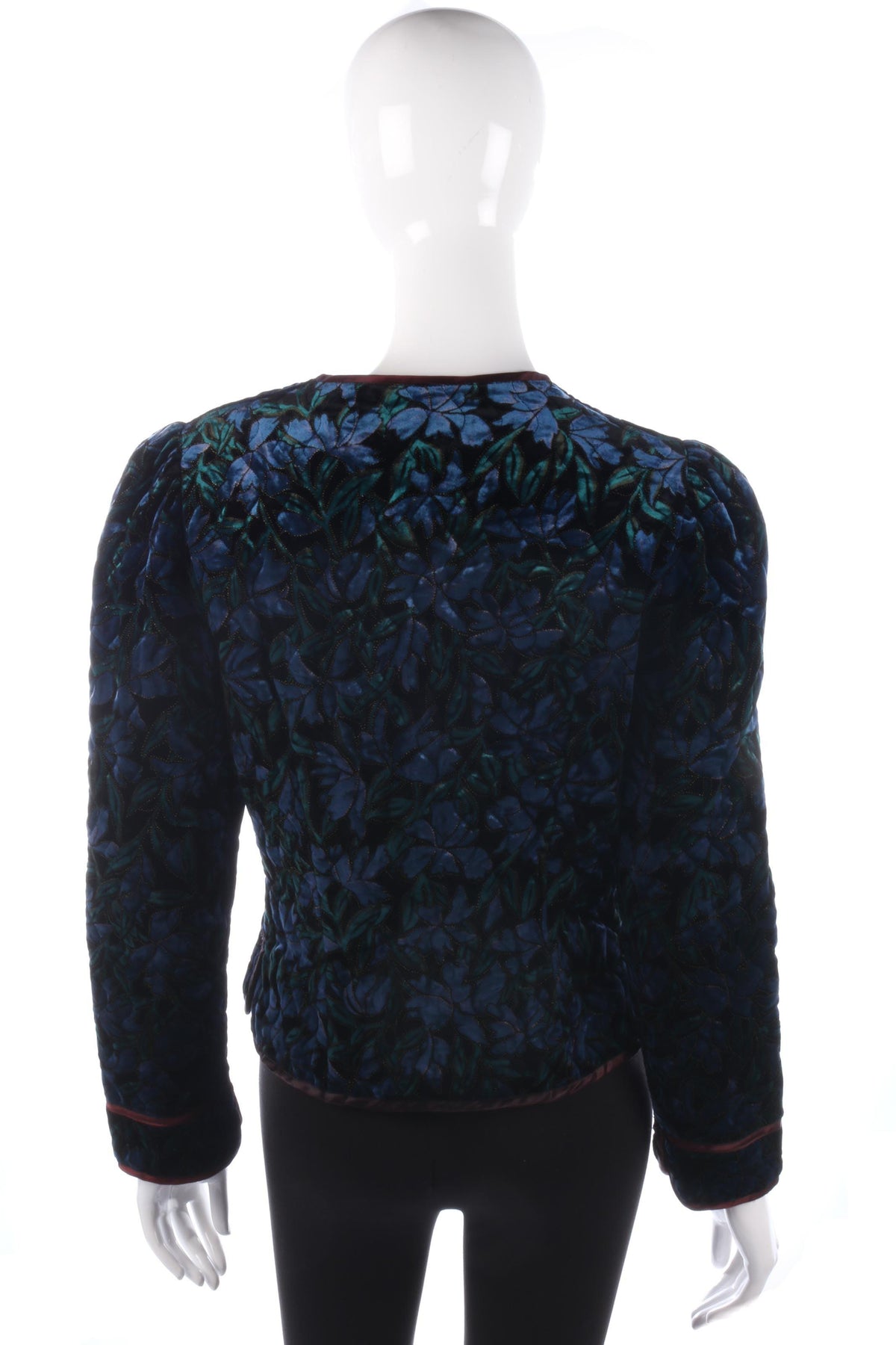 Lovely blue and green quilted vintage jacket size M - Ava & Iva