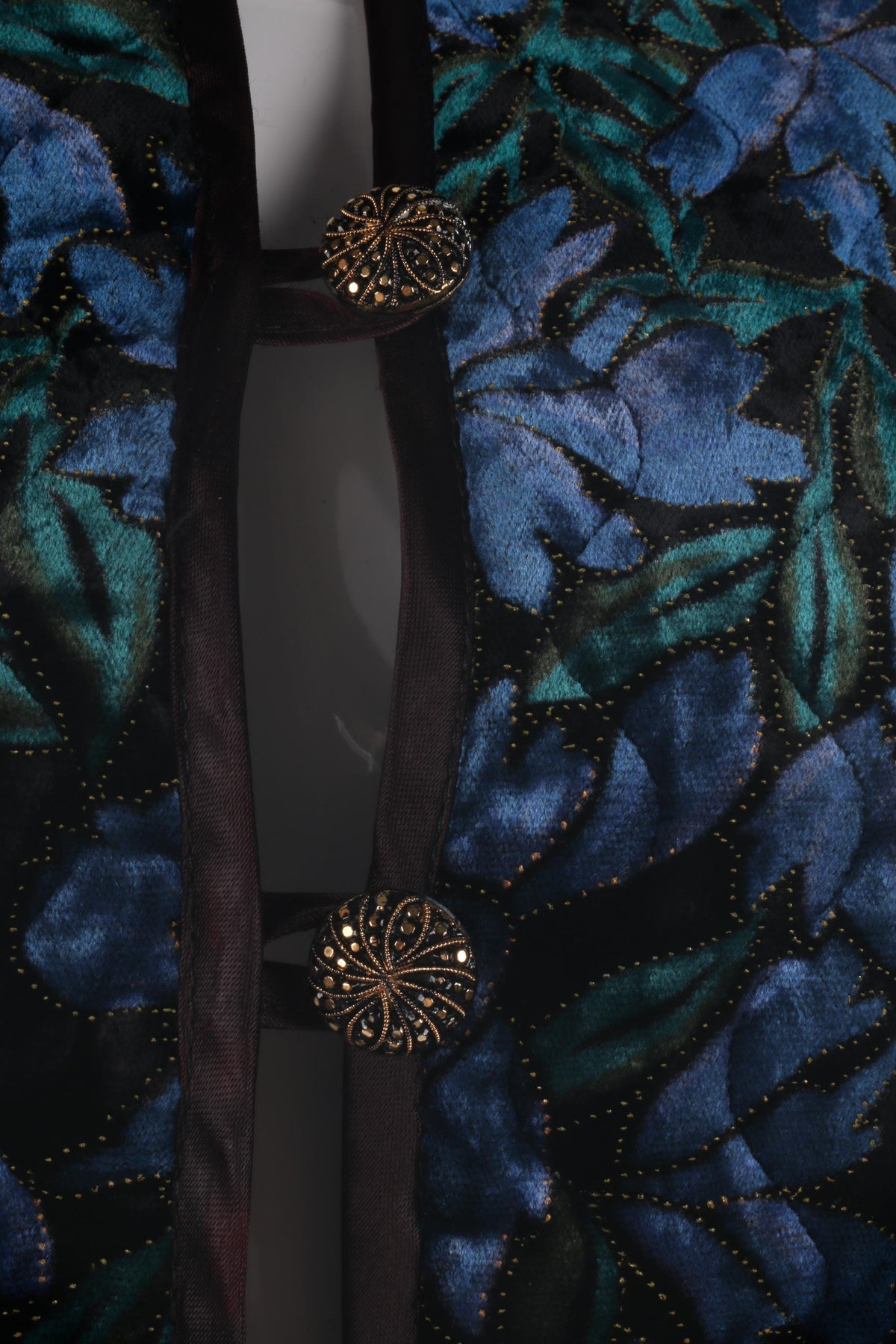 Lovely blue and green quilted vintage jacket size M - Ava & Iva