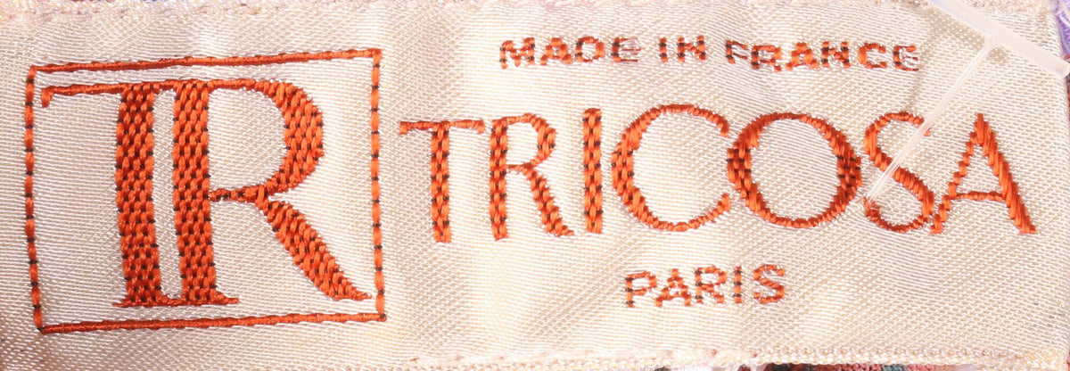 Tricosa green, yellow and red floral dress with open back size 16 label