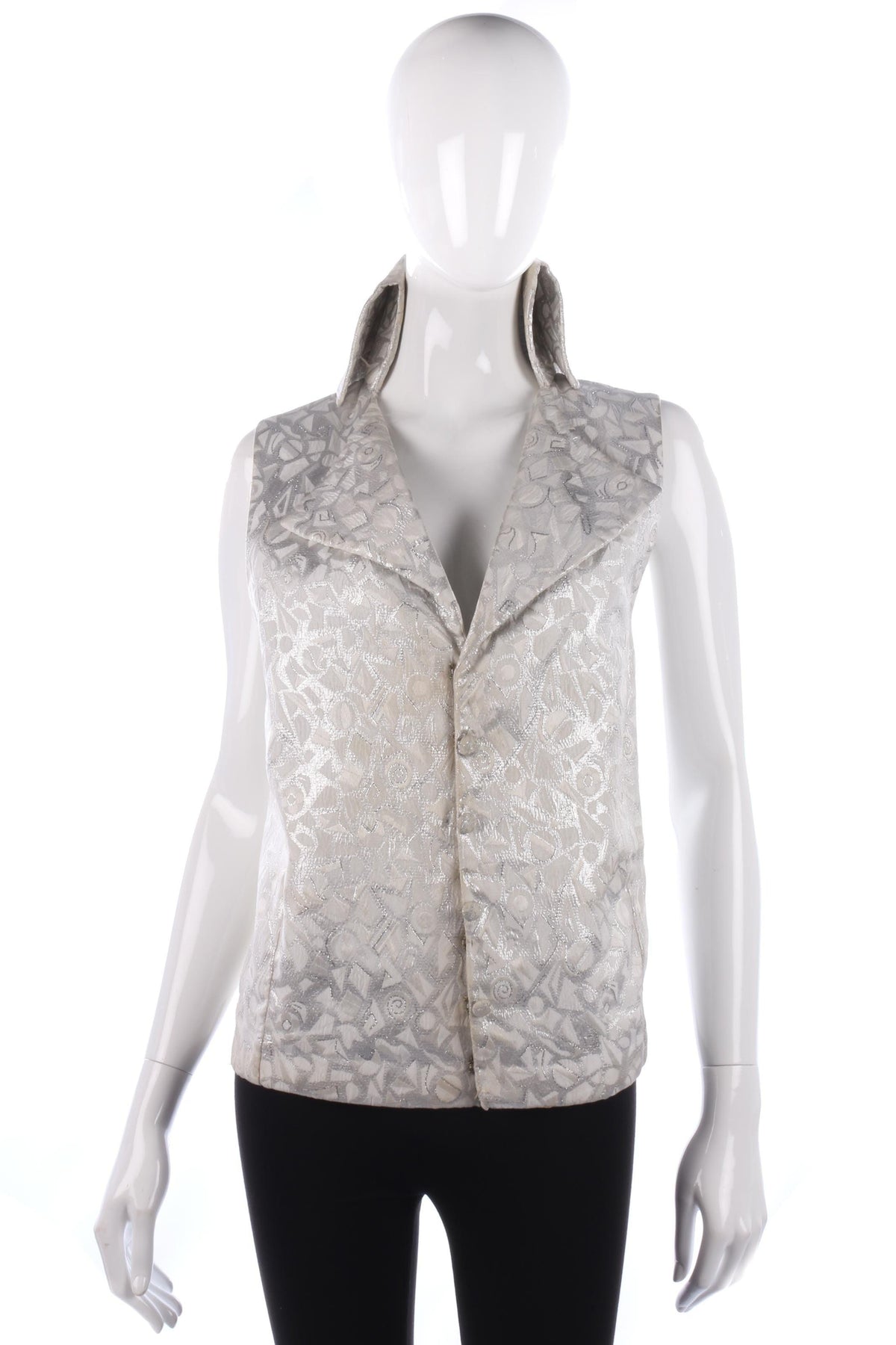 Fabulous vintage silver metallic waistcoat - Ava & Iva