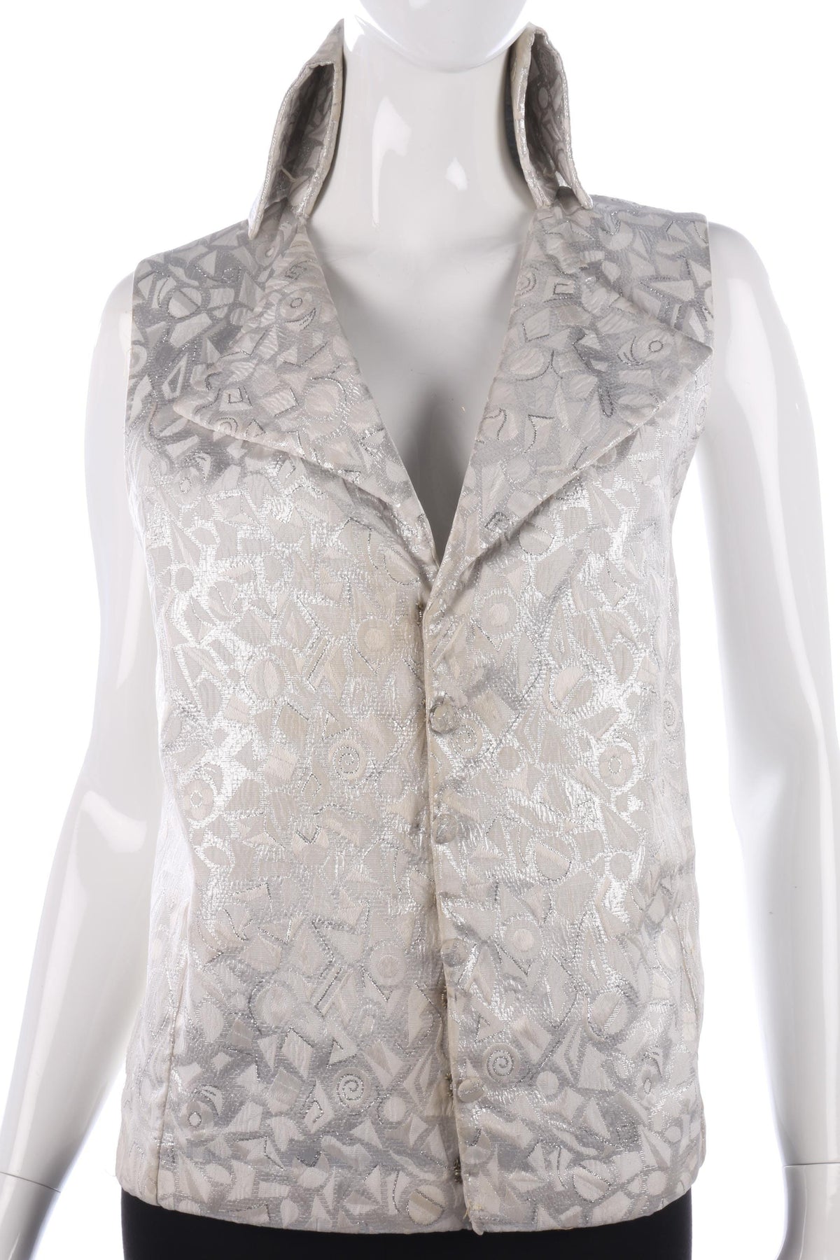 Fabulous vintage silver metallic waistcoat - Ava & Iva