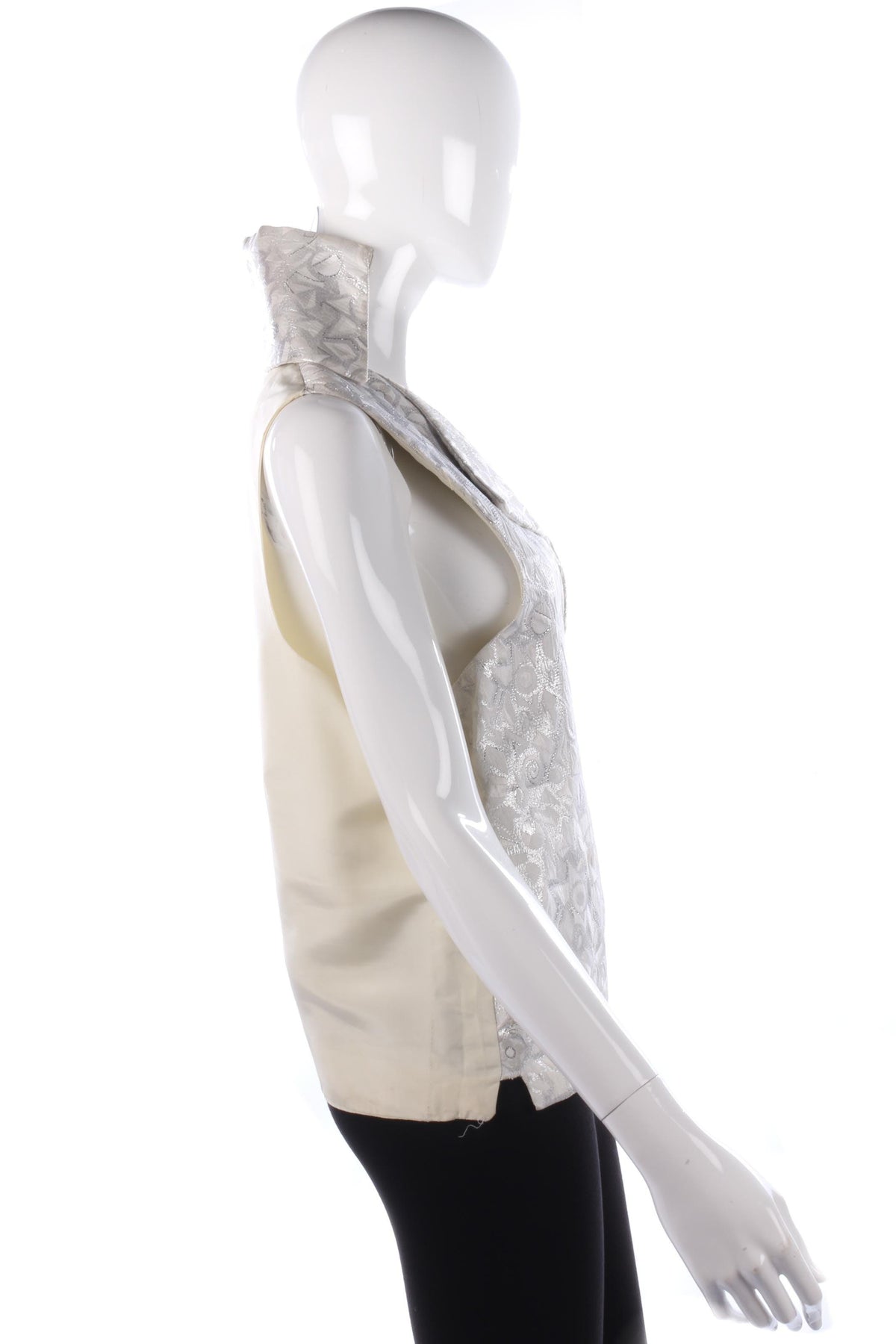 Fabulous vintage silver metallic waistcoat - Ava & Iva