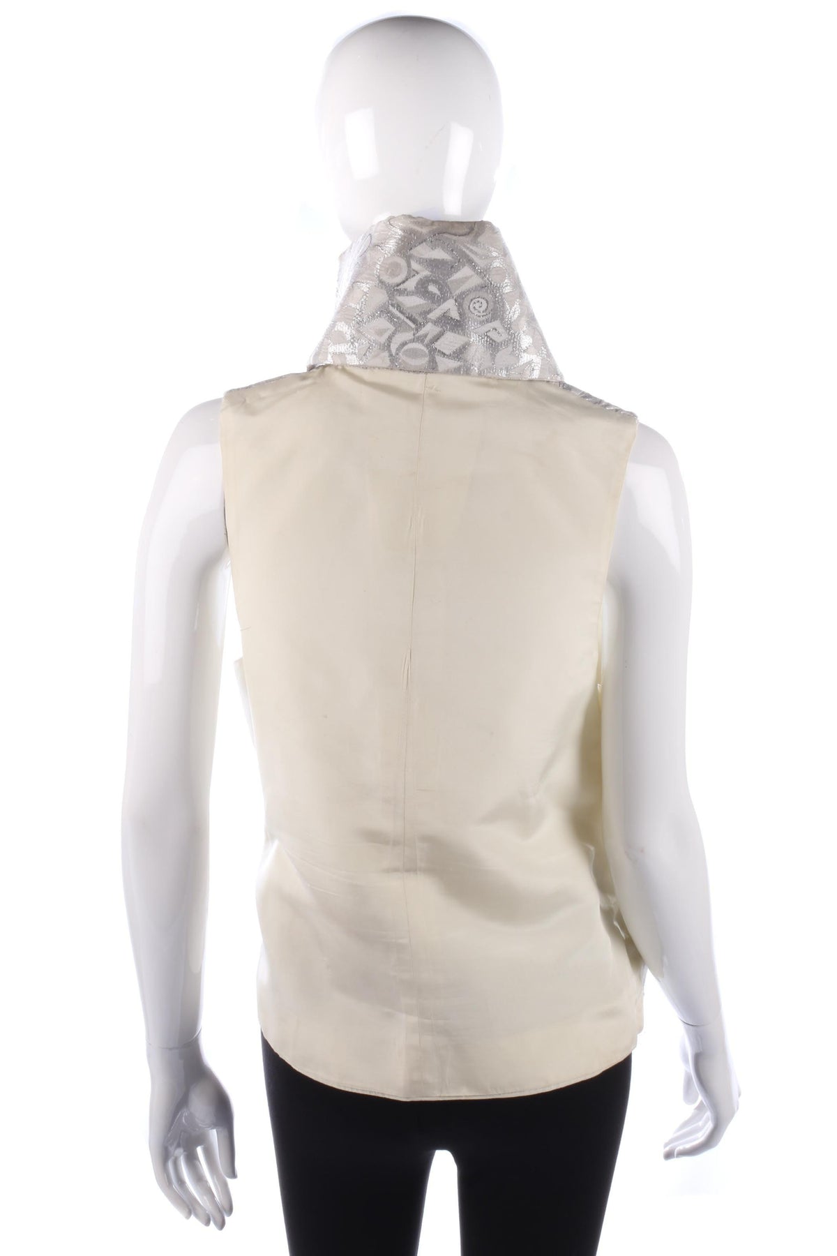 Fabulous vintage silver metallic waistcoat - Ava & Iva