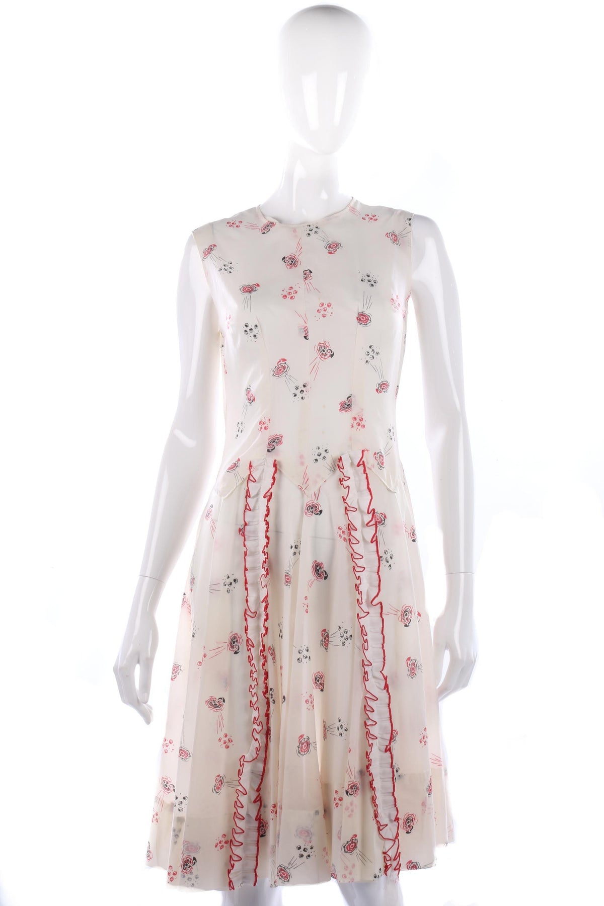 Vintage cream floral dress, size S/M - Ava & Iva