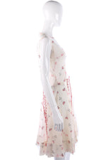 Vintage cream floral dress, size S/M - Ava & Iva