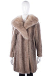Vintage artic fox fur coat with full collar size M - Ava & Iva