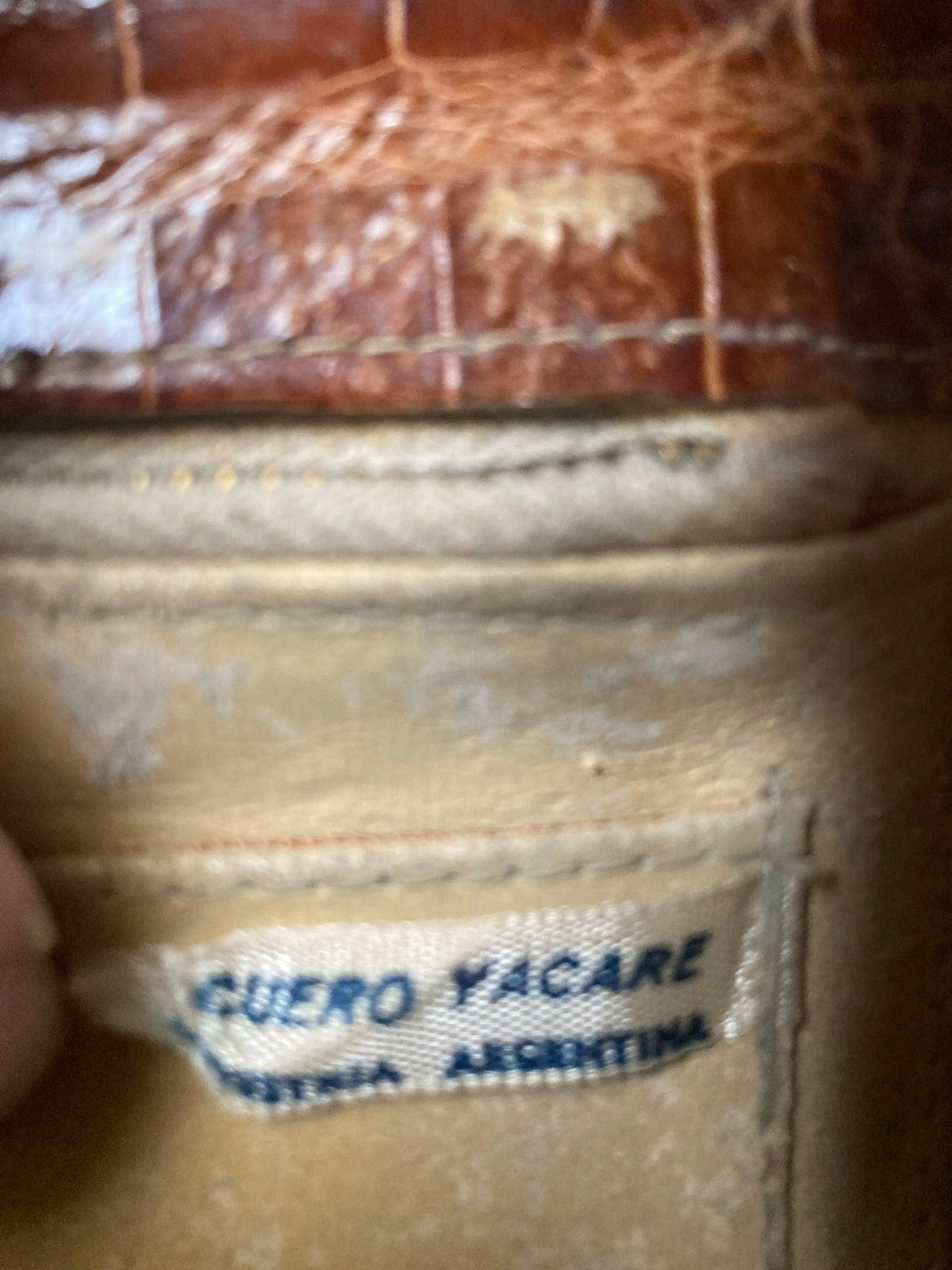 Cuero Yacare Leather Crocodile Brown Handbag - Ava & Iva