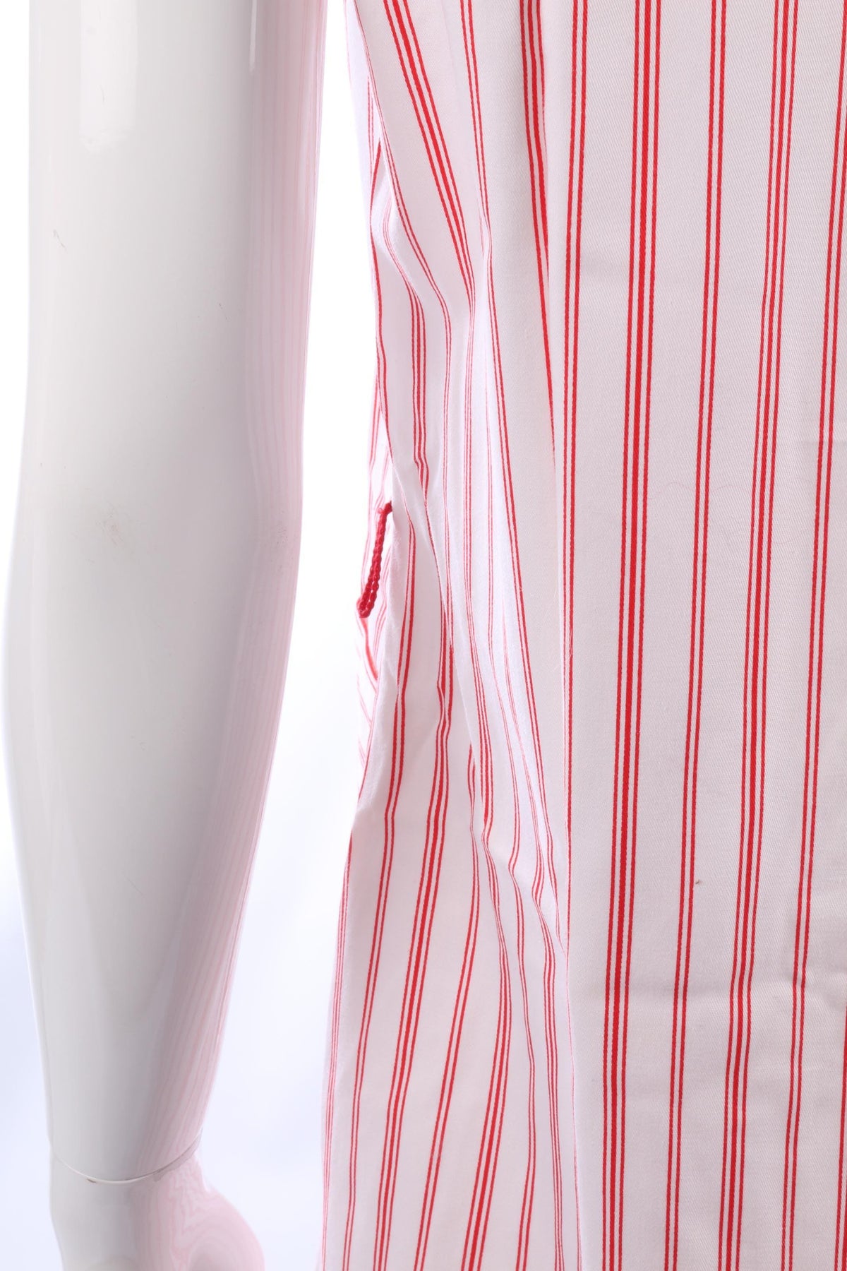 Lovely vintage red striped cotton 1970's summer dress - Ava & Iva