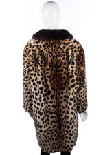 Fantastic Vintage Faux Fur Leopard Print Coat Size 14/16 - Ava & Iva