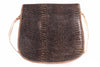 Dark brown snakeskin handbag with tassle 